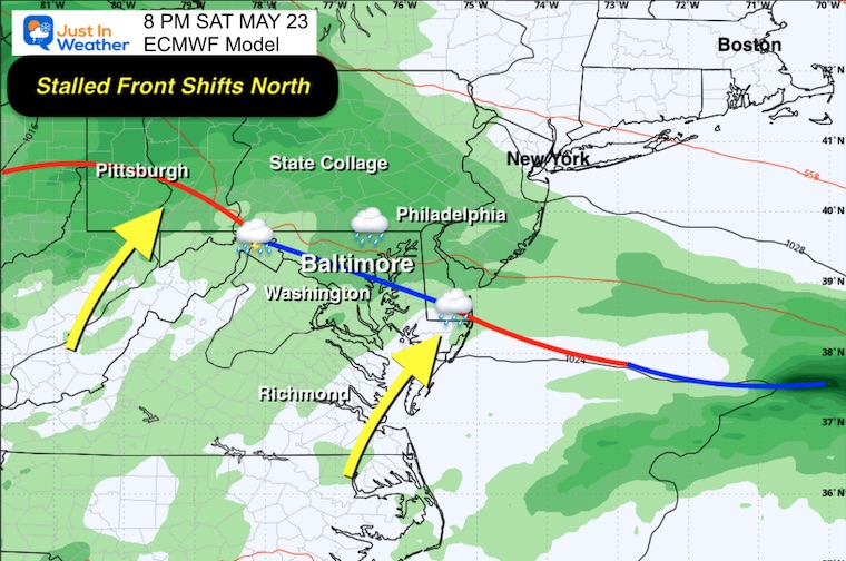 ScreeMay 18 weather storm map Saturday