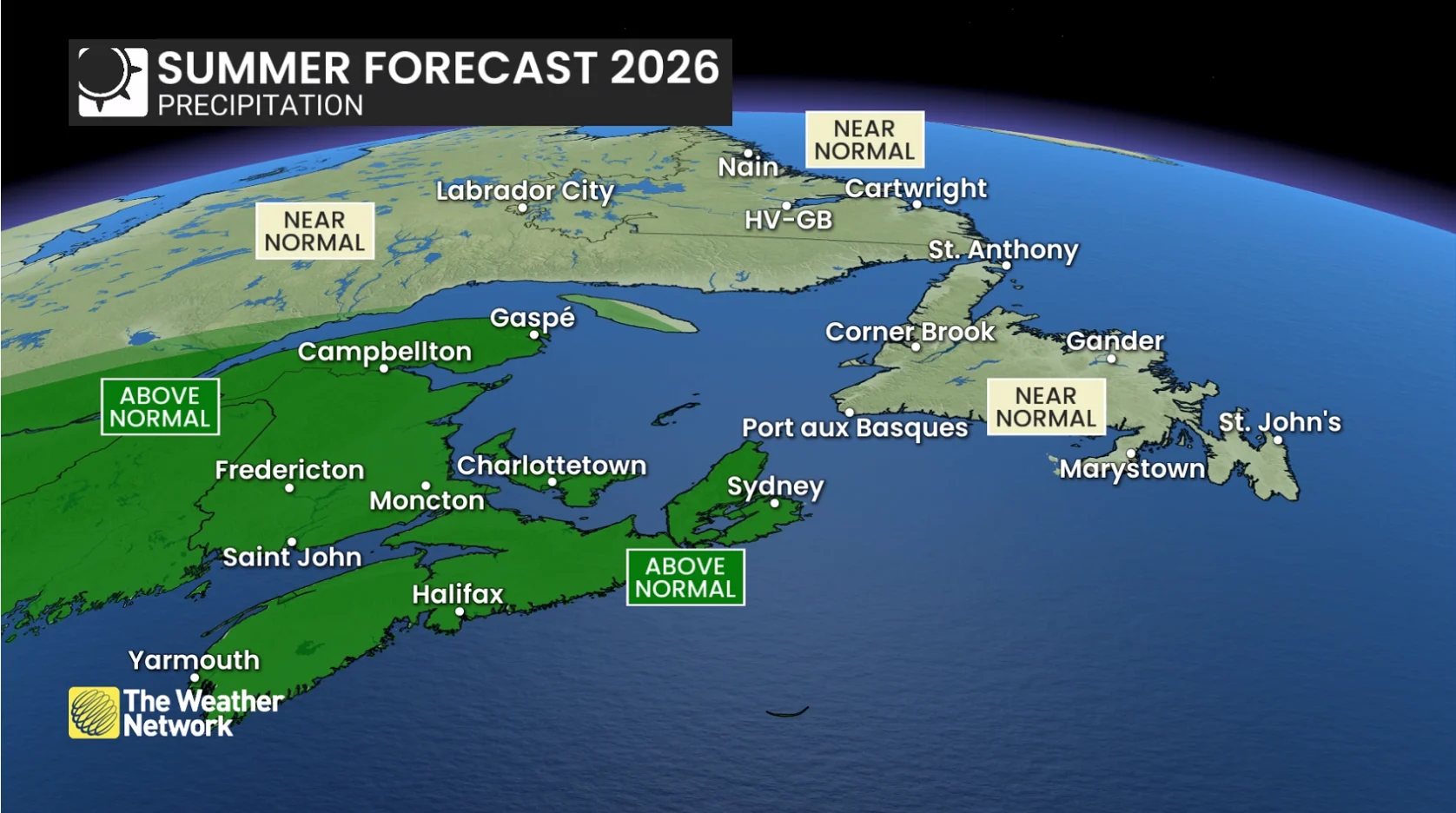 2026 Summer Forecast: Precipitation Outlook Atlantic Canada