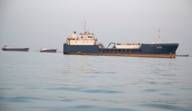 Ships are anchored near the shoreline on April 22, 2026 in Bandar Abbas, Iran. Bandar Abbas is a port city and the capital of Hormozgan Province, along the Persian Gulf and Strait of Hormuz. Earlier today, Iran's Islamic Revolutionary Guards Corps said it had attacked and seized two ships near the Strait of Hormuz as it tried to assert control over the critical waterway. The incidents came the day after US President Trump announced an extension of a ceasefire between his country and Iran, and after Iran refused to attend the latest proposed round of peace talks in Islamabad.