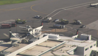 Fuel truck rollover at Toronto island airport