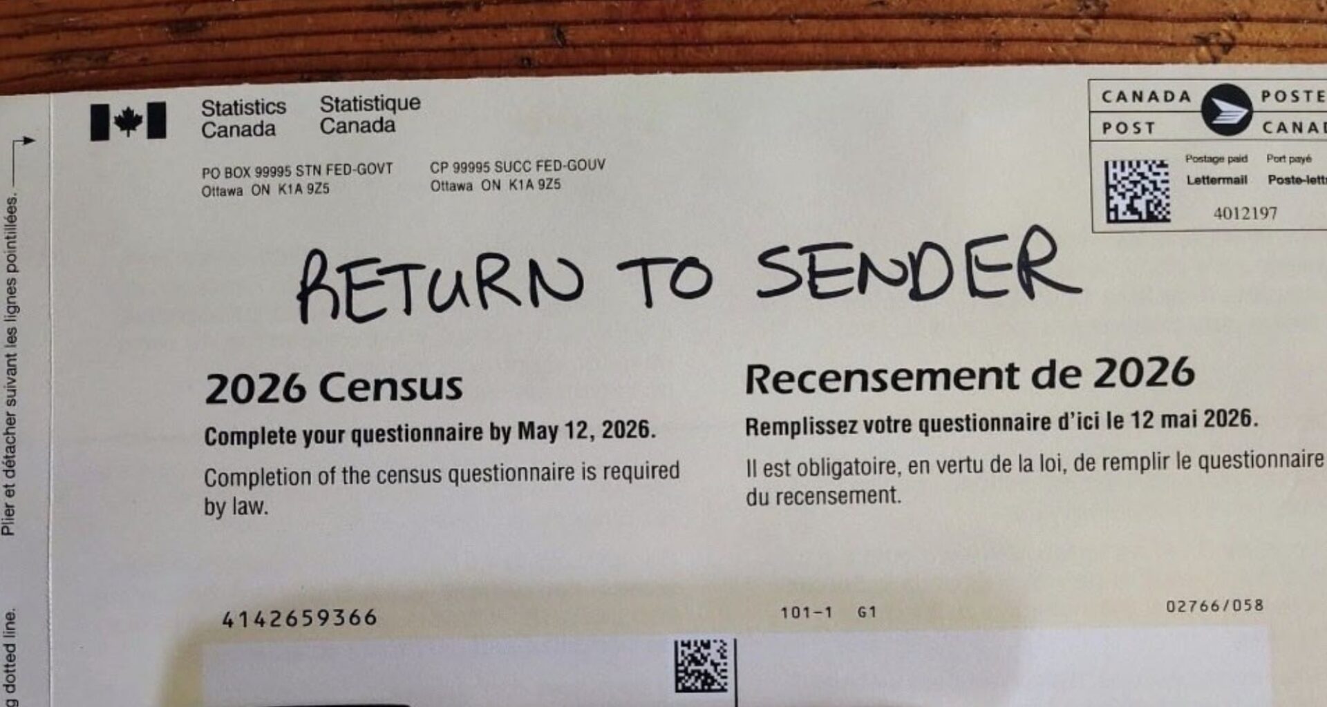 ‘Return to sender,’ Some people in Canada are refusing to fill out their census forms, risking fines up to $1,000