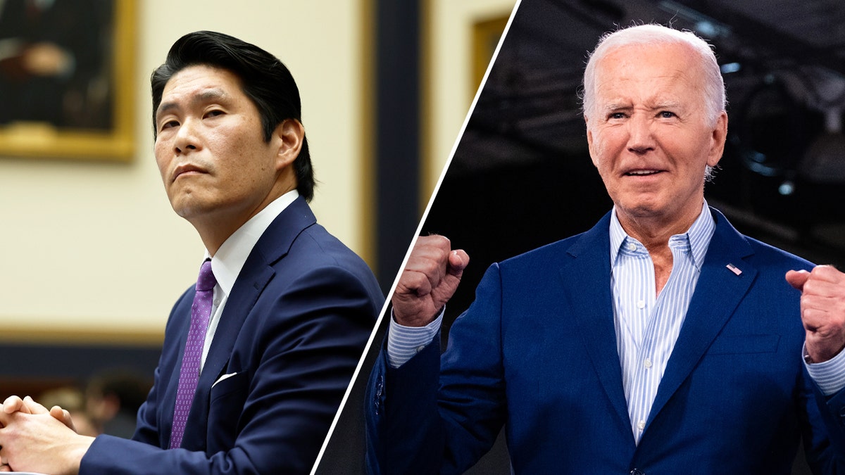 Special Counsel Robert Hur speaking with President Joe Biden