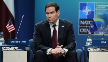 United States Secretary of State Marco Rubio attends a meeting of the North Atlantic Council in NATO foreign ministers format in Helsingborg, Sweden, Friday, May 22, 2026. (AP Photo/Julia Demaree Nikhinson, Pool)
