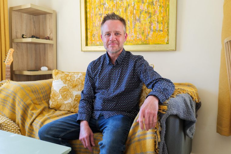 Ryan Fenton , Ipswich, Suffolk. He is an ex stonemason who has been diagnosed with silicosis.