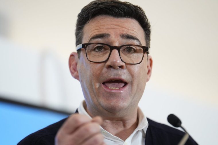Mayor of Greater Manchester Andy Burnham speaking at a Resolution Foundation event on working-age families, at the Methodist Central Hall in central London. Picture date: Tuesday February 10, 2026. PA Photo. Photo credit should read: Jordan Pettitt/PA Wire
