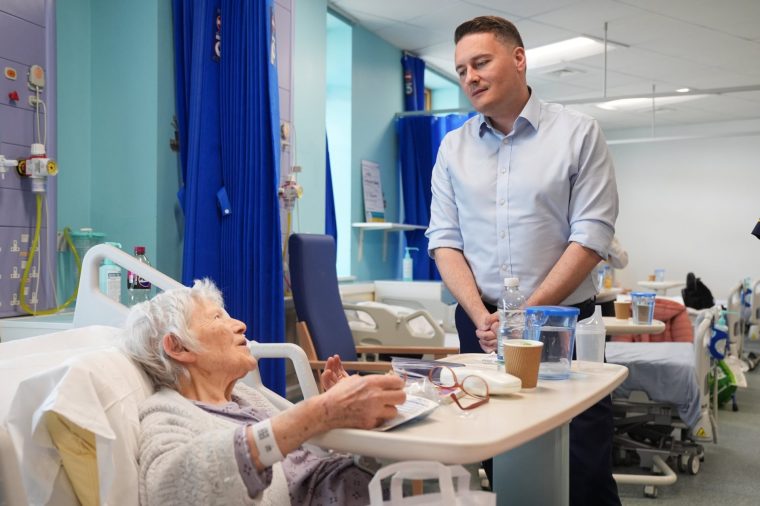 EMBARGOED TO 2230 SATURDAY APRIL 11 Health Secretary Wes Streeting meets patients during a visit to the Same Day Emergency Centre at Queen's Hospital in Romford, east London, ahead of an announcement on progress with tackling corridor care, and the location for 40 new or expanded Same Day Emergency Care and Urgent Treatment centres. Picture date: Friday April 10, 2026.