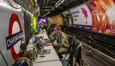 Inside the central London Tube station where troops are preparing for WW3