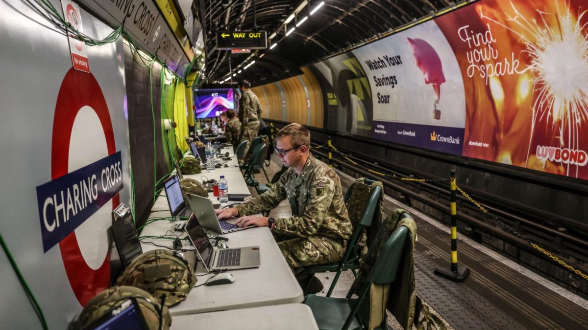 Inside the central London Tube station where troops are preparing for WW3