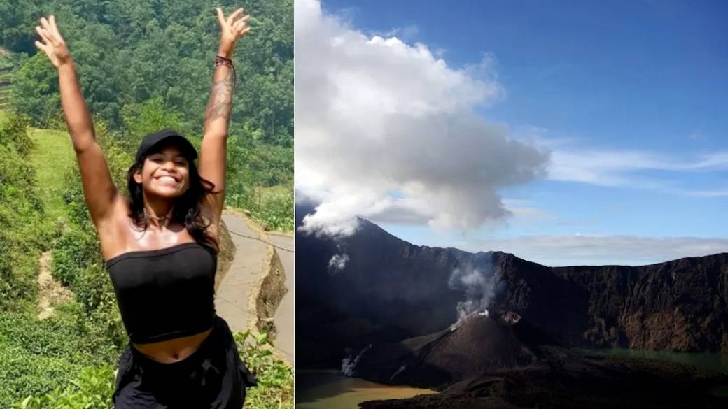 Click to play video: 'Rescuers recover body of Brazilian tourist who fell off volcano cliff in Indonesia'
