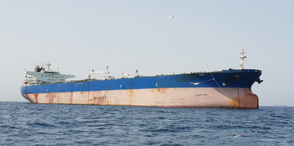 An oil tanker in the Straight of Hormuz, an important shipping route and conflict area between the U.S. and Iran (iStock image)