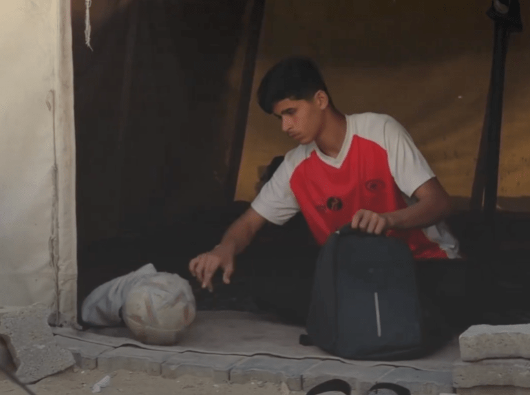 A Gaza Teen's Football Dream After Losing His Family [Screengrab/Al Jazeera]