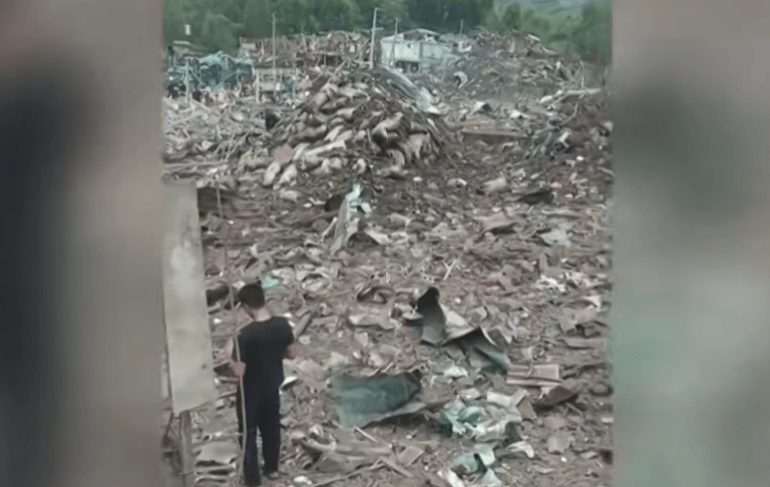 Myanmar explosion [Screengrab/Al Jazeera]