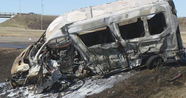 Three people in custody after fiery crash near Saskatoon’s Idylwyld Drive