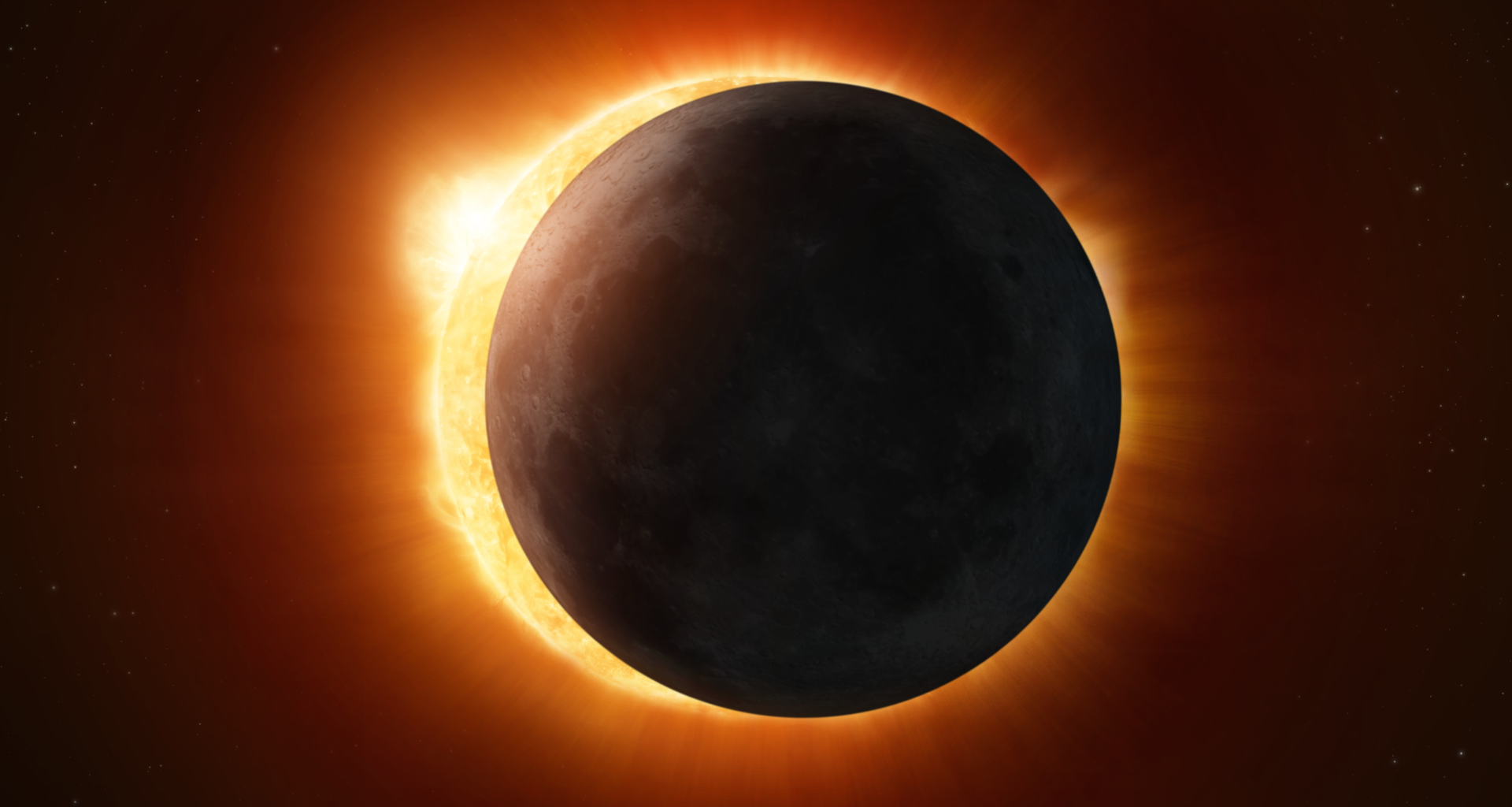 Solar eclipse (artist impression)
