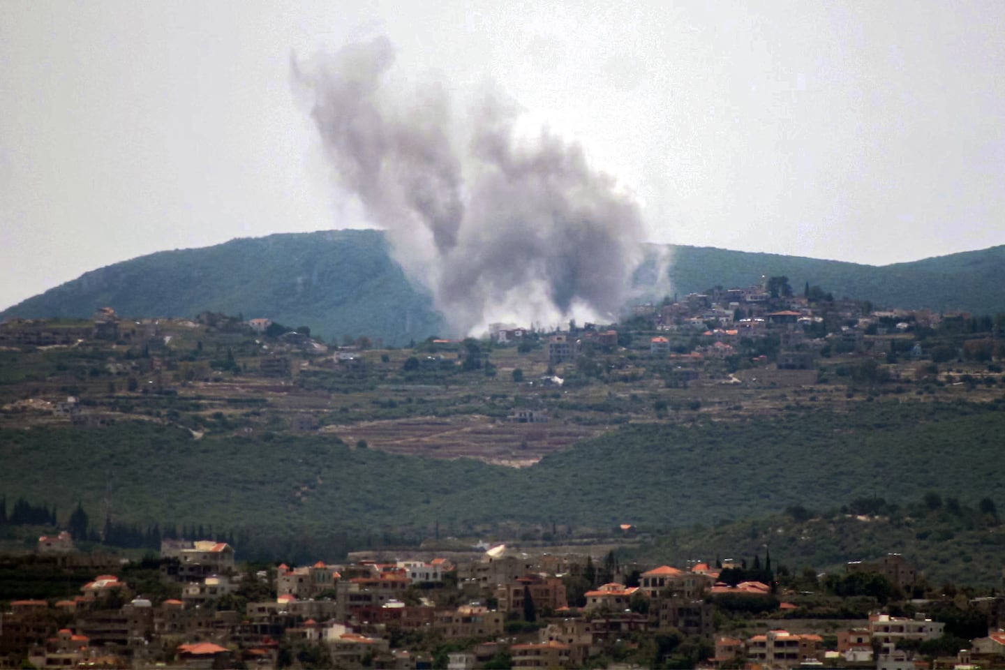 Smoke rises following Israeli bombardment on the village of Zibqin as seen from nearby Tyre in southern Lebanon on May 17, 2026. Israeli strikes targeted eastern and southern Lebanon on May 17, state media reported, despite a fragile ceasefire, as a Hezbollah lawmaker called Lebanon's negotiations with Israel a "dead-end". Israeli attacks since the start of the war have killed more than 2,900 people in Lebanon, including more than 400 since the truce began on April 17, according to Lebanese authorities.