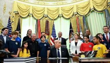 Trump Rants to Children About Iran War, Trans Athletes