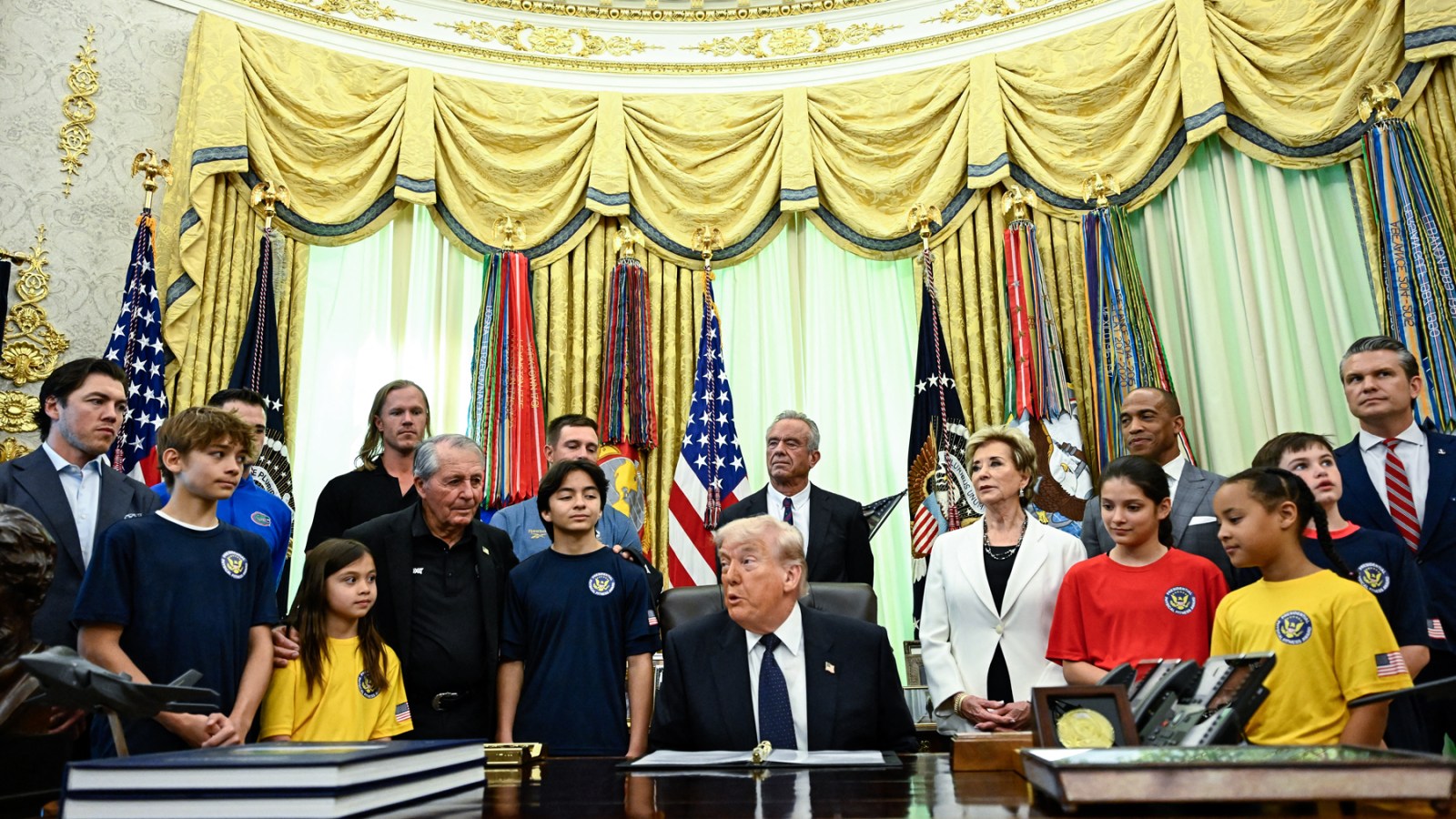 Trump Rants to Children About Iran War, Trans Athletes