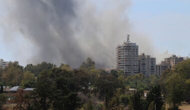 Smoke rises following an Israeli airstrike in the southern port city of Tyre, Lebanon, Sunday, May 31, 2026. (AP Photo)