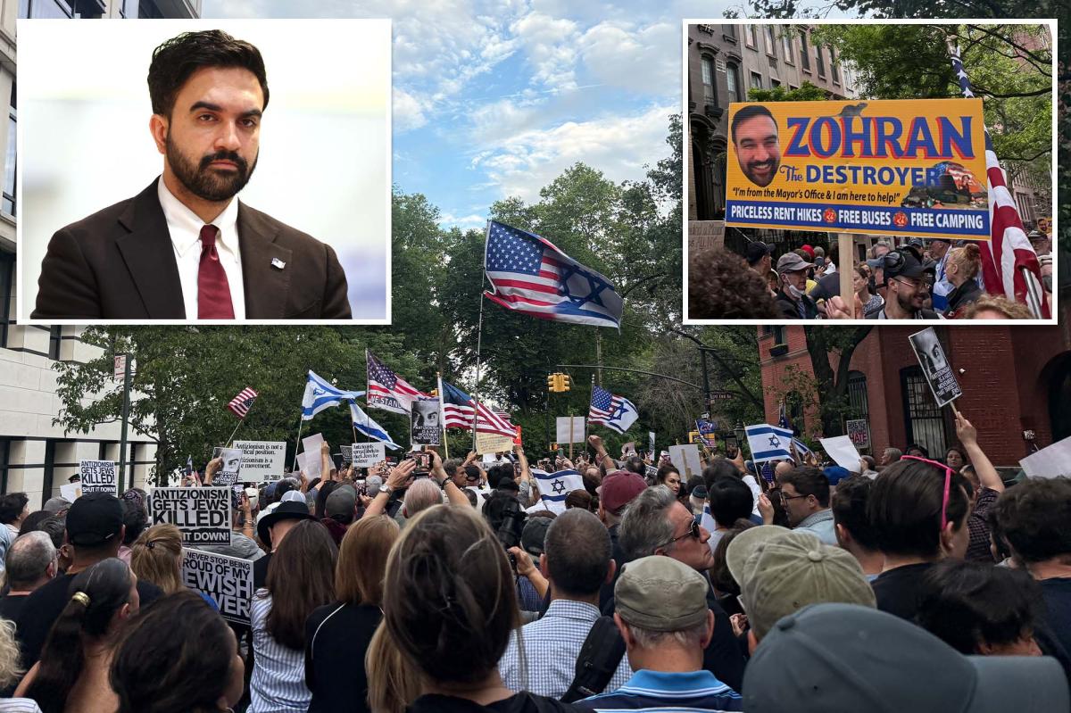 Pro-Israel supporters bash Mamdani in heated protest outside Gracie Mansion