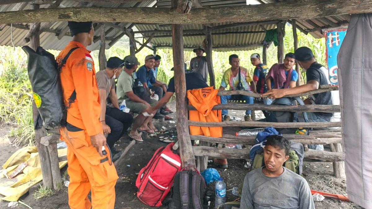 Search and rescue teams following the volcano eruption