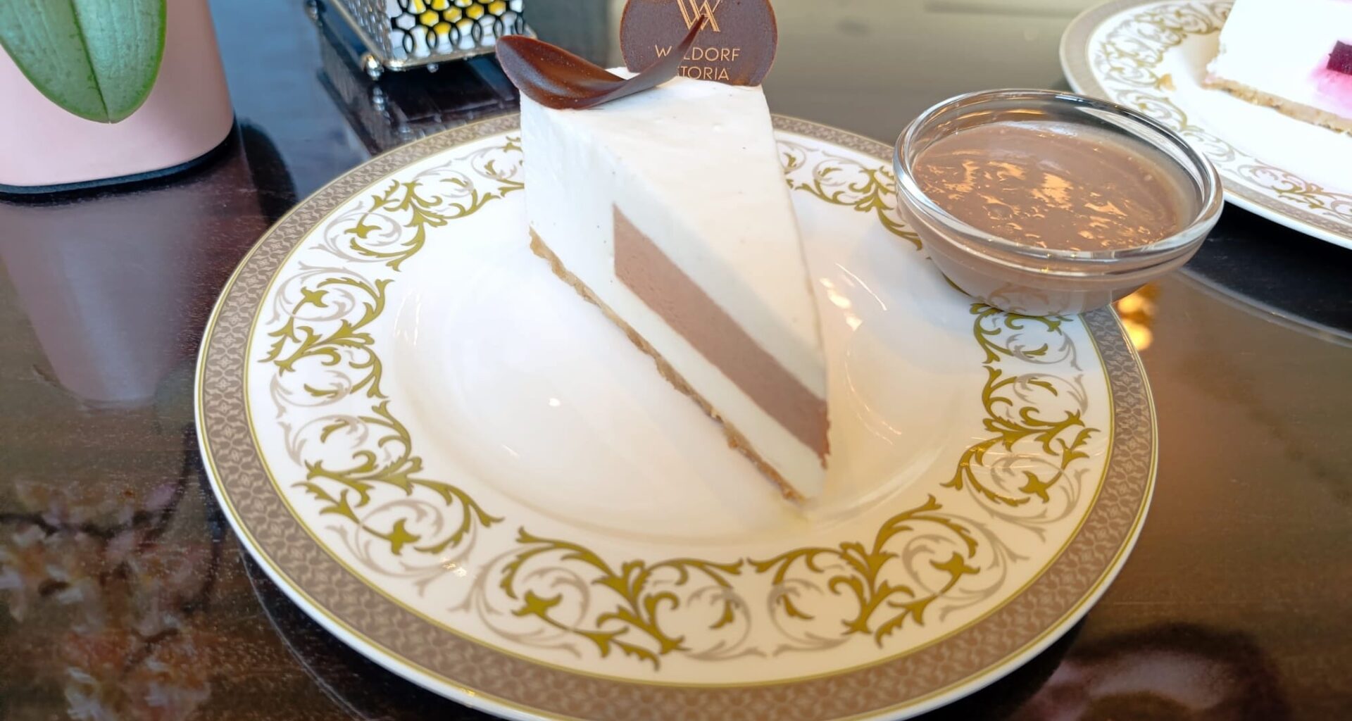 Cheesecakes on sale ahead of Shavuot at Yolo Bakery in Jerusalem (Zev Stub/Times of Israel)