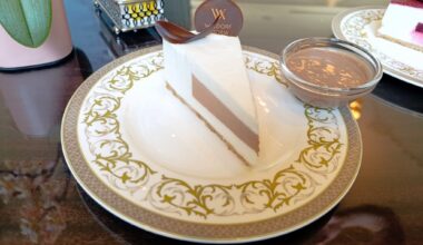 Cheesecakes on sale ahead of Shavuot at Yolo Bakery in Jerusalem (Zev Stub/Times of Israel)
