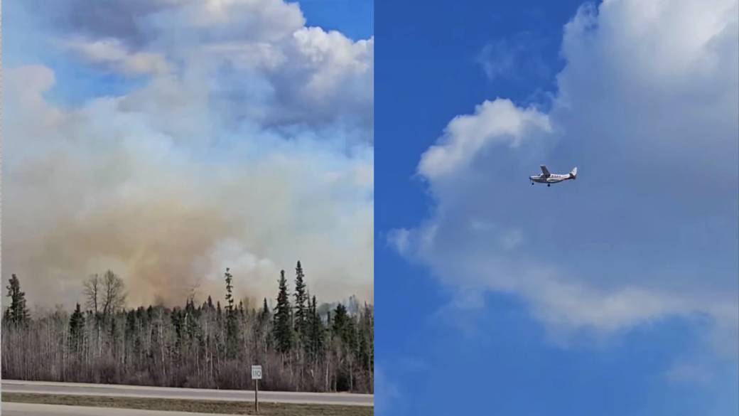 Click to play video: 'Out-of-control wildfire prompts evacuation south of Whitecourt'