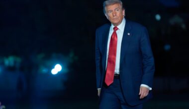 President Trump walks on the South Lawn upon his arrival to the White House, on May 8, 2026, in Washington.