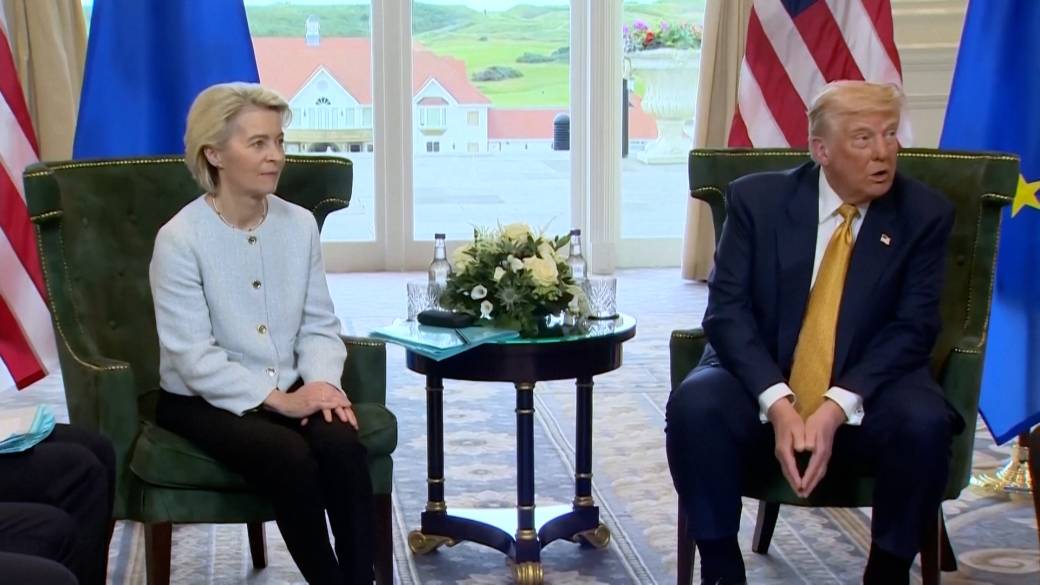 Click to play video: 'EU postpones vote on US trade deal after ‘uncertainty’ over tariffs'