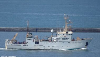 File photo of Hui Chuan research vessel underway in harbor