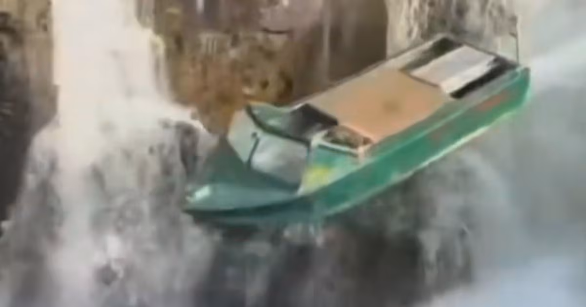 Captured on camera: Alberta man jumps off waterfall in jet boat - CTV News
