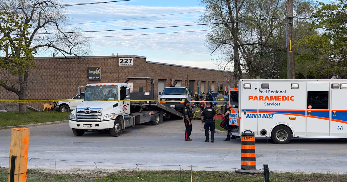 Tow truck driver dead after being pinned underneath vehicle in Brampton - CTV News