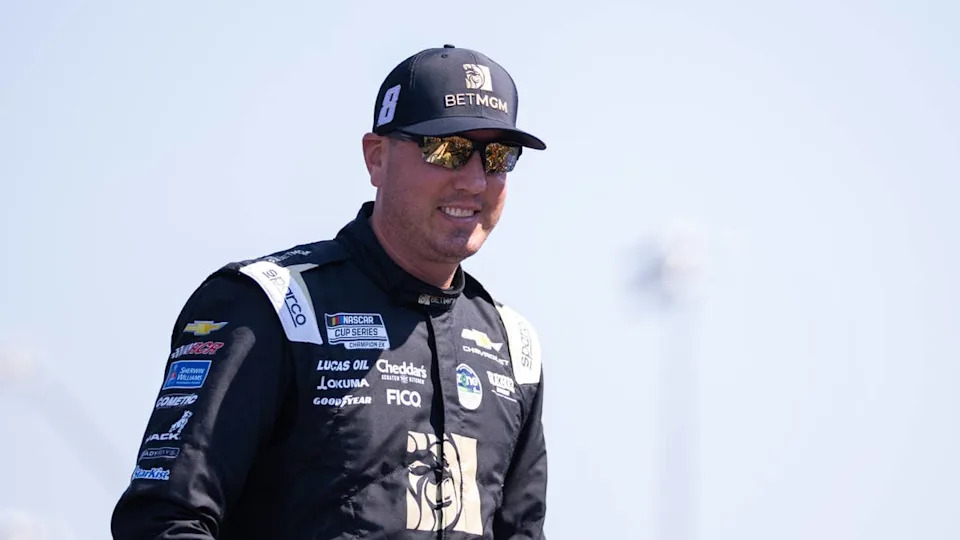 Mar 22, 2026; Darlington, South Carolina, USA; Richard Childress Racing Kyle Busch (8) comes out for the Goodyear 400 at Darlington Raceway. Mandatory Credit: Scott Kinser-Imagn Images© Scott Kinser-Imagn Images.