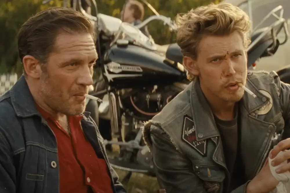 Austin Butler and Tom Hardy co-starred in The Bikeriders (Focus Features)