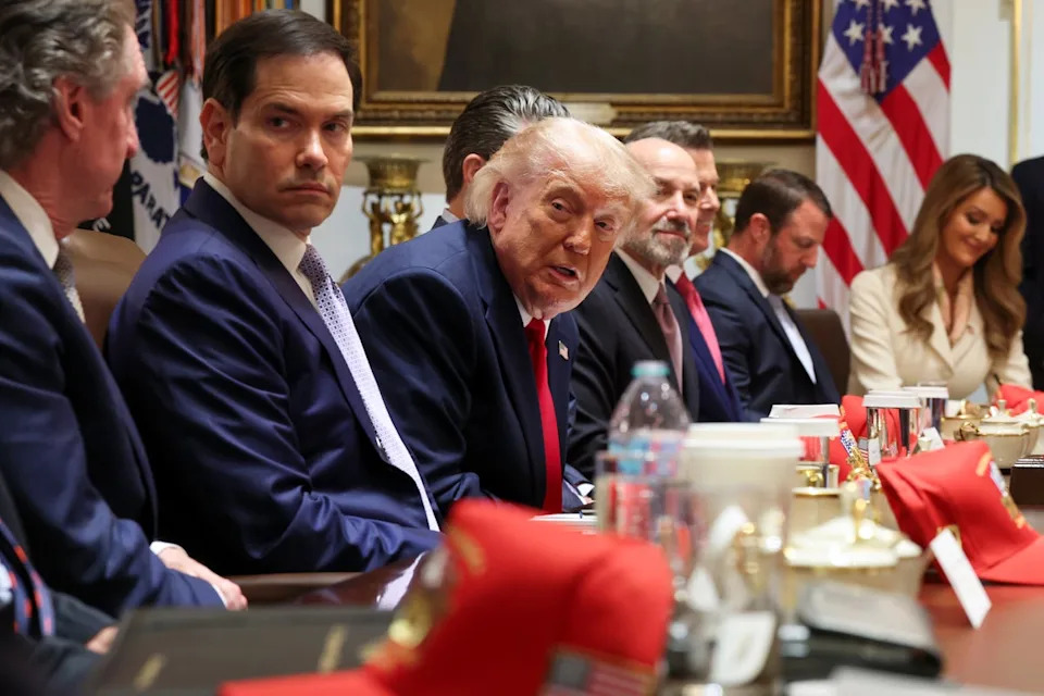 Trump discussed the war at a televised Cabinet meeting on Tuesday (Getty)