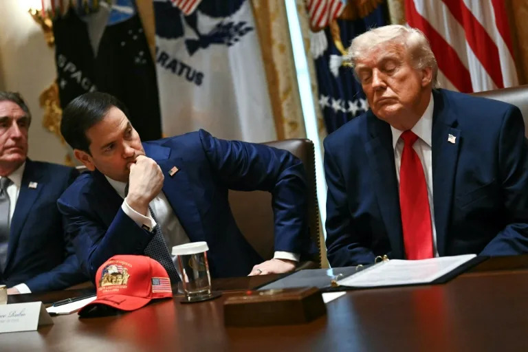 US President Donald Trump has said his priorities for any deal include stopping Iran's from any nuclear weapon development and re-opening the blockaded Strait of Hormuz (Kent NISHIMURA)