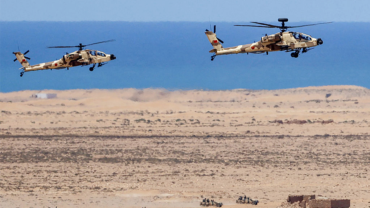 Moroccan Apache helicopters