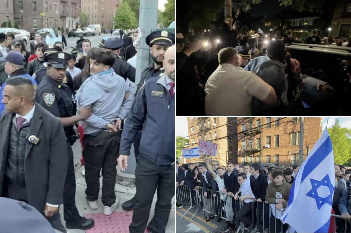 Arrests after anti-Israel mob clashes with counter-protesters near NYC synagogue