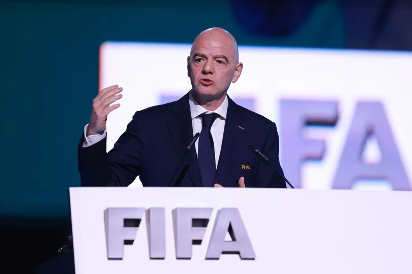 FIFA President Gianni Infantino speaks during the 76th FIFA Congress