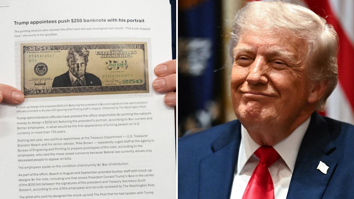 Trump 'absolutely loved' his $250 bill portrait — but a 160-year-old law stands in the way