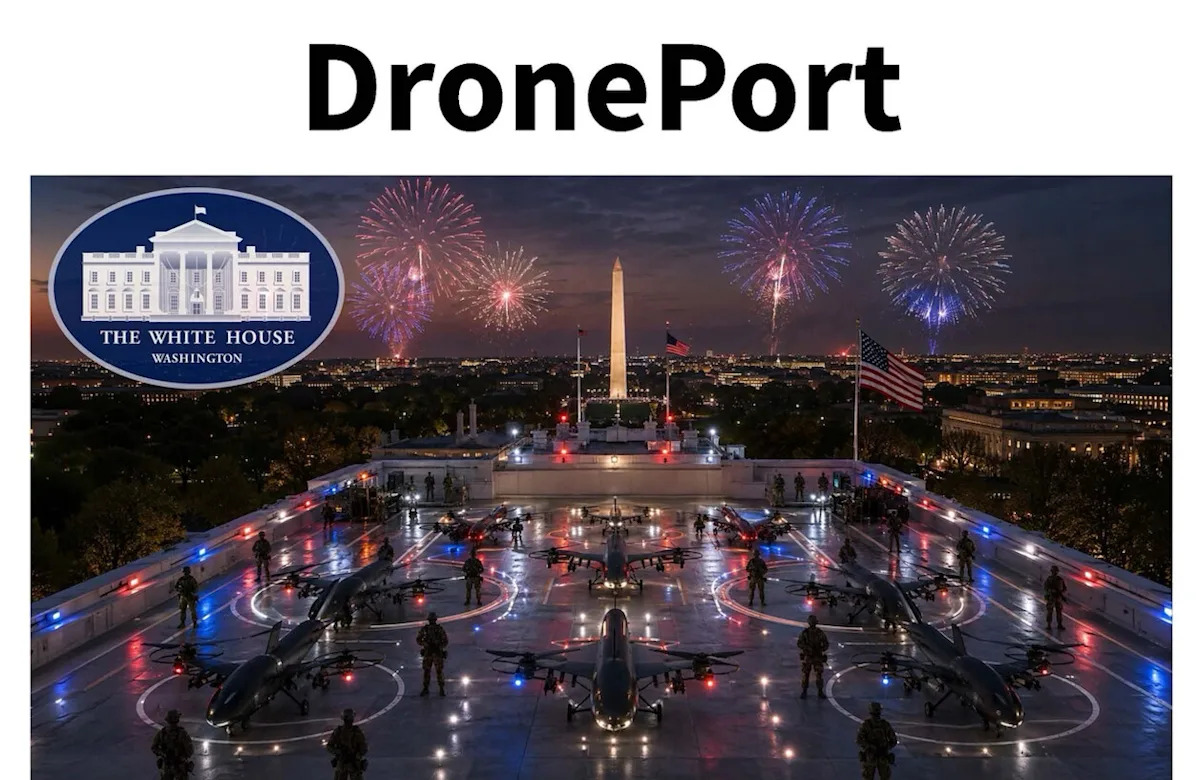 Trump posts AI-generated images of a 'DronePort' he wants on top of new White House ballroom