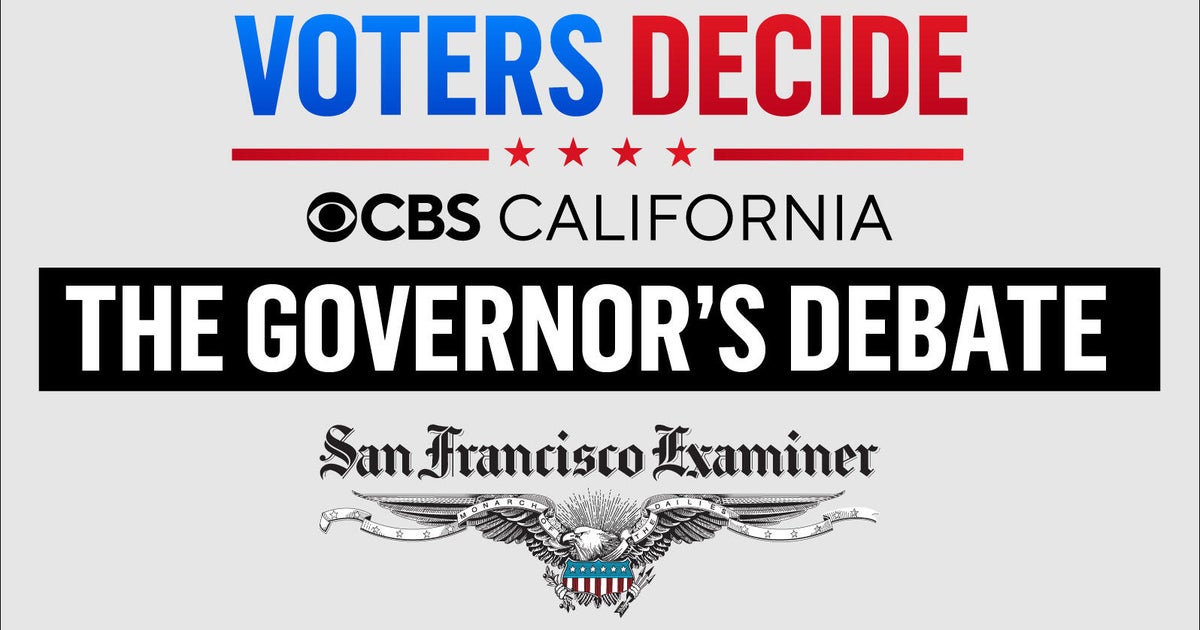 How to watch the governor's debate hosted by CBS News California, San Francisco Examiner