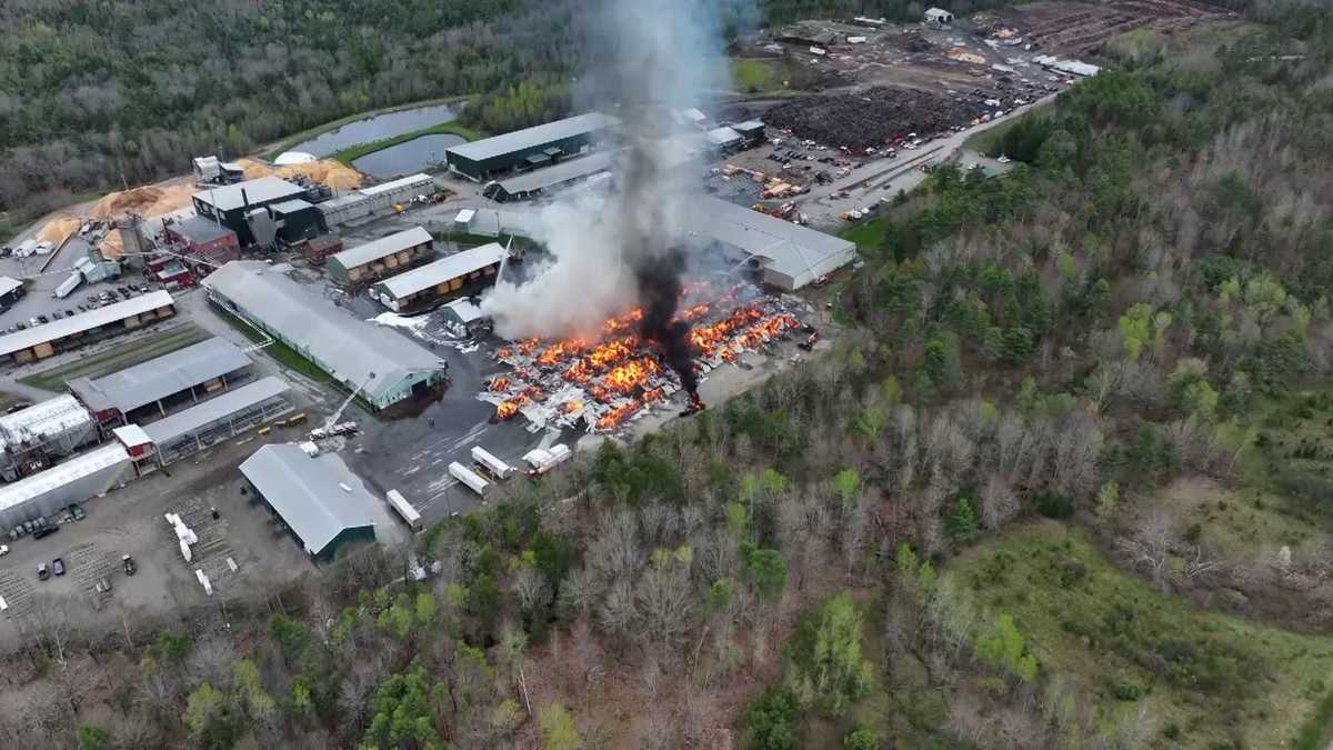 Explosion, raging fire reported at Maine lumber mill