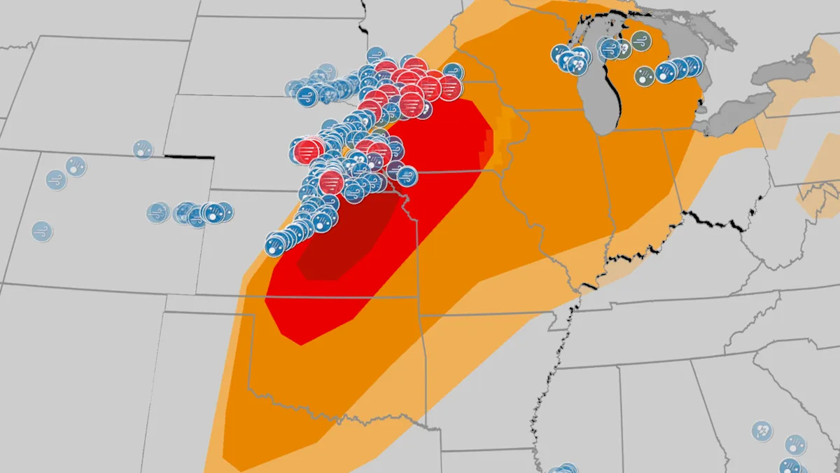 Severe Weather Outbreak, Including Threat Of Intense Tornadoes, Continues Monday In Nebraska, Kansas, Iowa