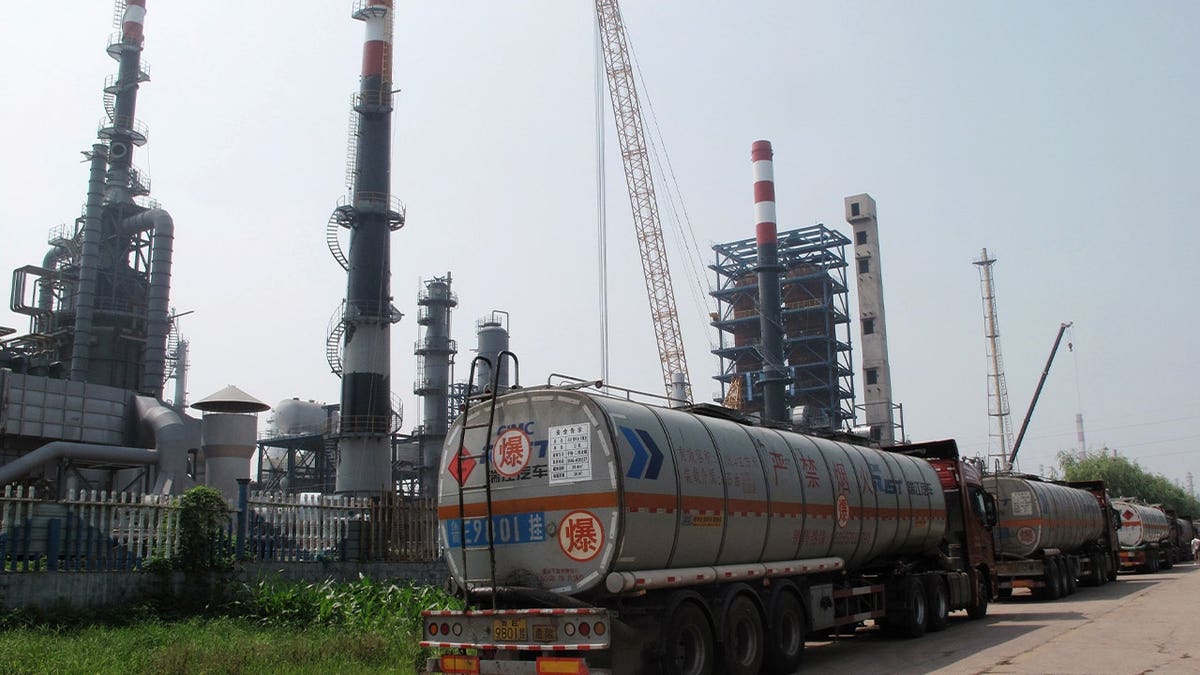 A Shandong Haiyou Petrochemical Group refinery is seen in Ju county, Shandong province, China