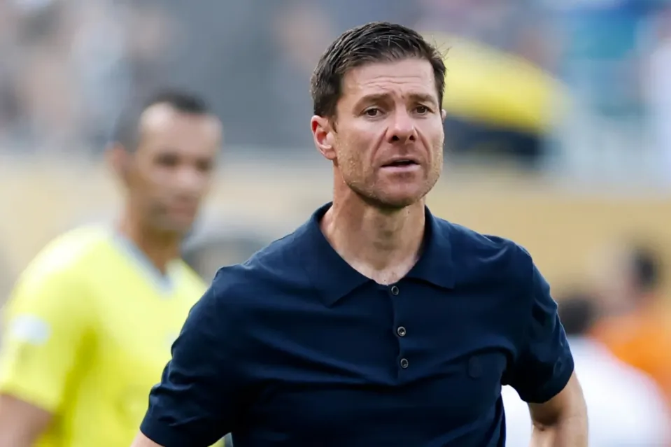Xabi Alonso, Head Coach of Real Madrid C.F., looks on during the FIFA Club World Cup 2025 semi-final match between Paris Saint-Germain and Real Madrid