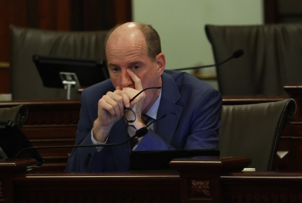State Sen. Bill Cunningham attends an appointments hearing at the State Capitol, May 28, 2026, in Springfield. (John J. Kim/Chicago Tribune)