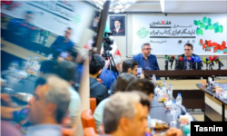 The organizers of this year's Tehran Virtual Book Fair hold a press conference on May 13.