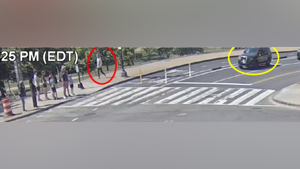 Police officers standing near a crime scene in Washington, D.C.