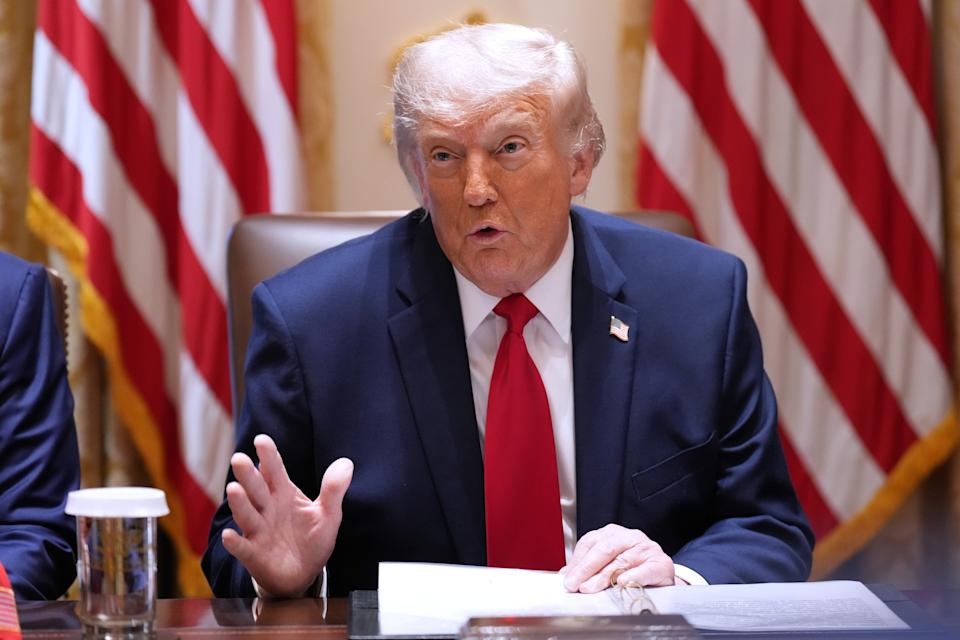 Jacquelyn Martin/AP Photo - PHOTO: President Donald Trump speaks during a cabinet meeting in the Cabinet Room at the White House, in Washington, May 27, 2026.